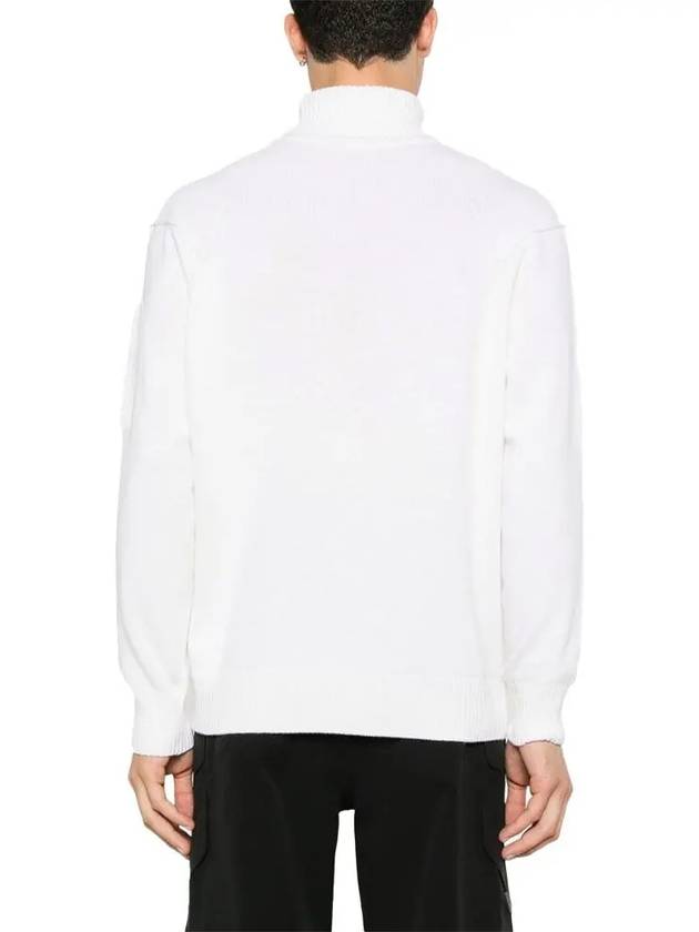 Lambswool GRS Turtle Neck Knit Top White - CP COMPANY - BALAAN 5