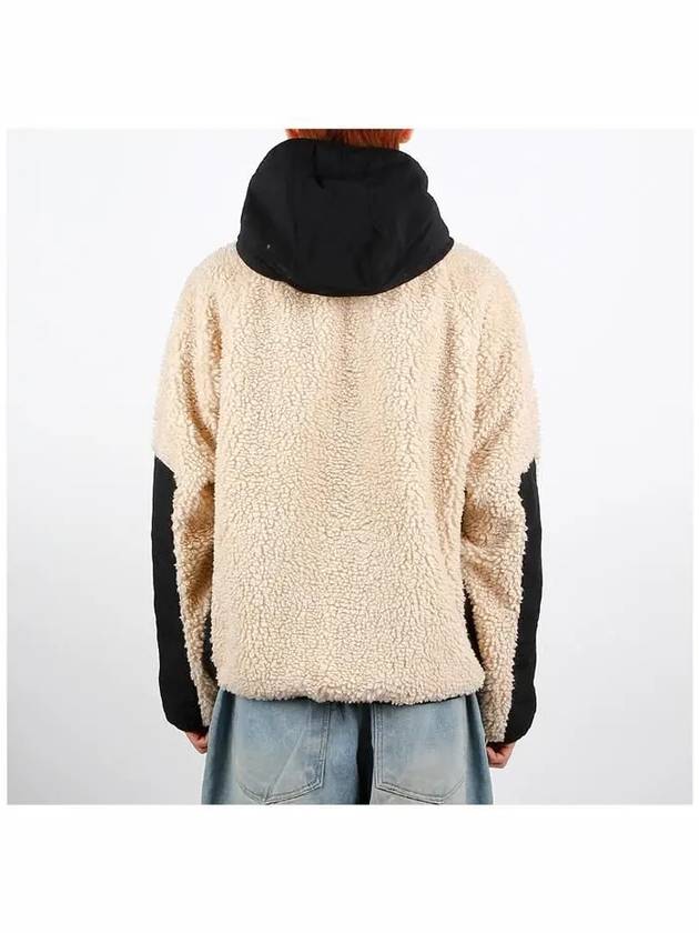 118530 F 1032 BEIGE Sherpa paneled hooded jacket - STUSSY - BALAAN 4