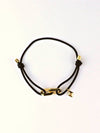 Gold Commitment Black Cord Bracelet - GAMAN - BALAAN 1