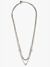 Pearl Skull Chain Necklace Silver - ALEXANDER MCQUEEN - BALAAN 4