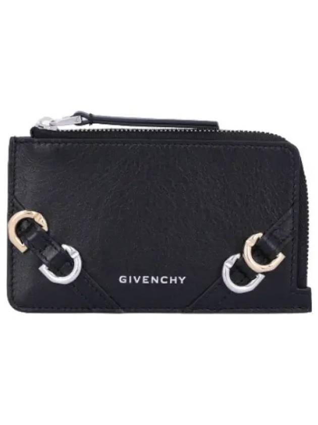 Buaille Zipper Card Holder Black Wallet - GIVENCHY - BALAAN 1