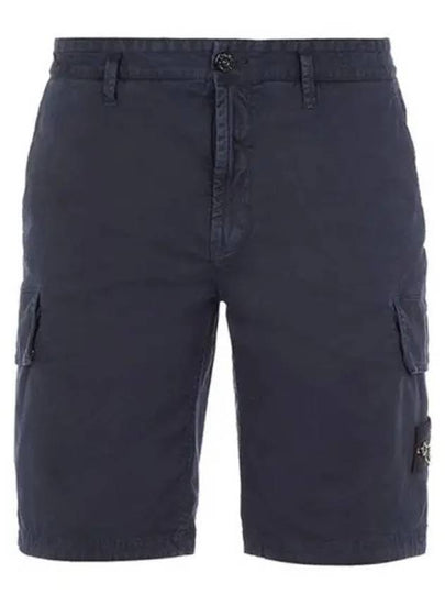 Logo Patch Cargo Bermuda Shorts Navy - STONE ISLAND - BALAAN 2