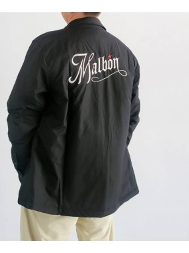 Men s Lightweight Padded Ridge Down Shirt Jacket M 8290 Onyx - MALBON GOLF - BALAAN 5