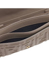 Baguette Continental Chain Leather Long Wallet Grey - FENDI - BALAAN 10
