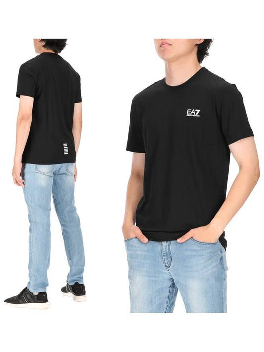 Logo Cotton Short Sleeve T-Shirt Black - EMPORIO ARMANI - BALAAN 2