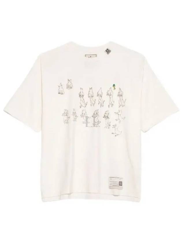 A13TS642 White Duck Printed Tee - MIHARA YASUHIRO - BALAAN 1