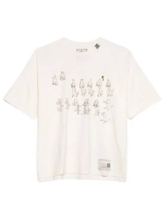 A13TS642 White Duck Printed Tee - MIHARA YASUHIRO - BALAAN 1