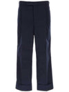 Typewriter Fit 5 Slacks Blue - THOM BROWNE - BALAAN 3