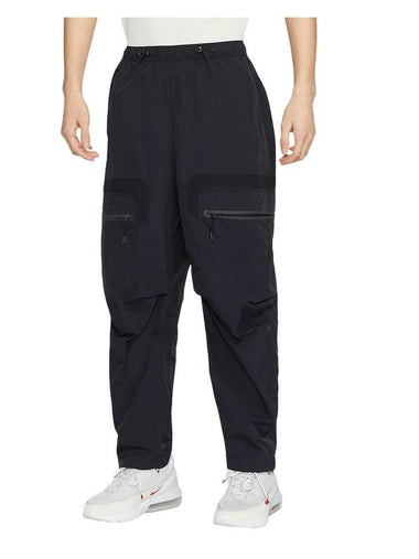 Tech Woven Cargo Straight Pants Black - NIKE - BALAAN 1