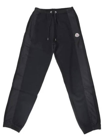 Drawstring Fleece Track Pants Black - MONCLER - BALAAN 2