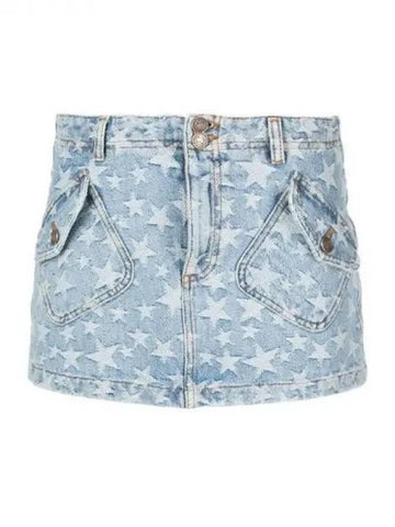 Star jacquard denim mini skirt 270891 - ERL - BALAAN 1