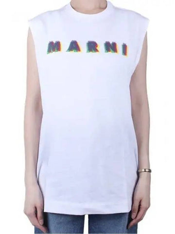 Women s rainbow logo tank top white adult size M01070 M00H7 0M100 12 14Y 271704 1119241 - MARNI - BALAAN 1