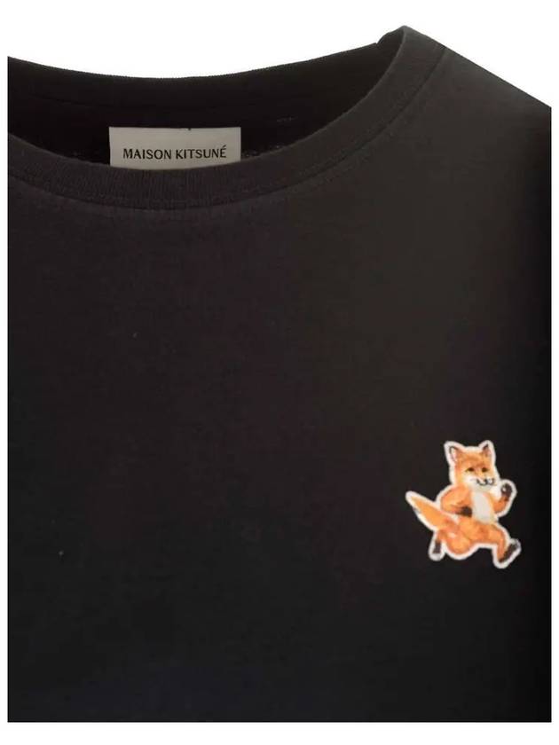 Speedy Fox Patch Comfort Short Sleeve T Shirt Black - MAISON KITSUNE - BALAAN 5