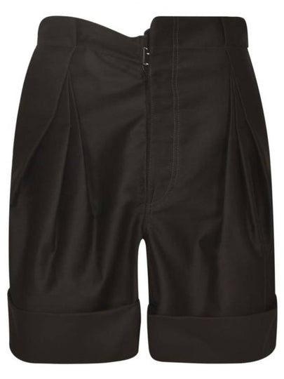 Turn-Up Hem Satin Shorts Black - MAISON MARGIELA - BALAAN 2