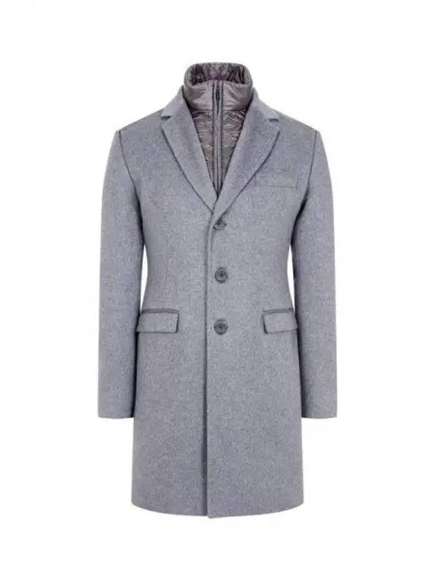 Men s Detachable High Neck Cashmere Sub Zero Coat Melange Gray 271589 - HERNO - BALAAN 1