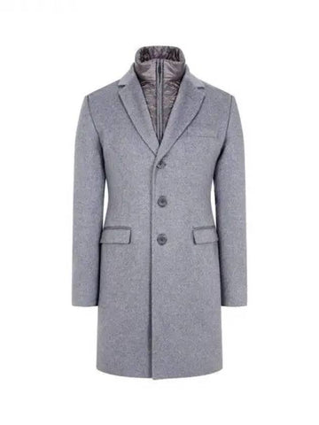 Men s Detachable High Neck Cashmere Sub Zero Coat Melange Gray 271589 - HERNO - BALAAN 1