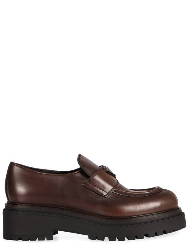 Prada Logo Detail Leather Loafers - PRADA - BALAAN 1