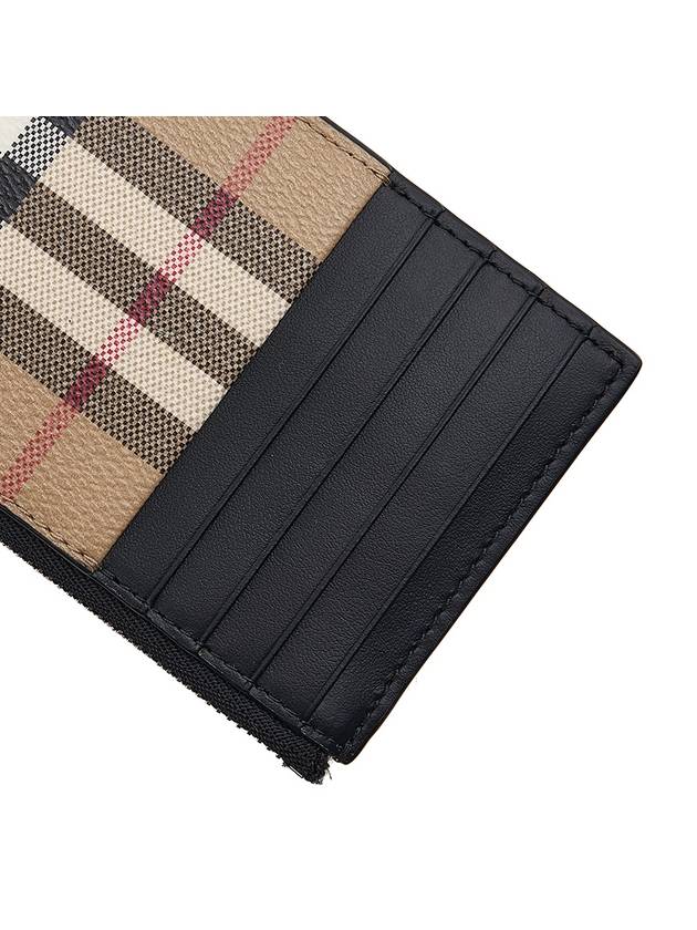 Vintage Check Leather Card Wallet Beige - BURBERRY - BALAAN 9