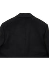 notched lapel virgin wool single coat black - AMI - BALAAN.