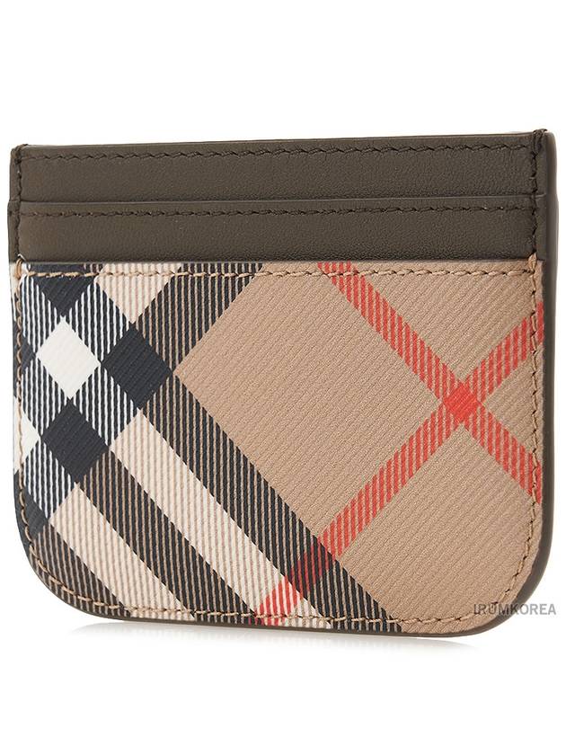 Check Card Wallet Beige - BURBERRY - BALAAN 3