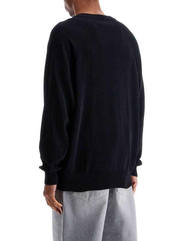 black recycled polyester sweater with embroidered logo - Y-3 - BALAAN 3