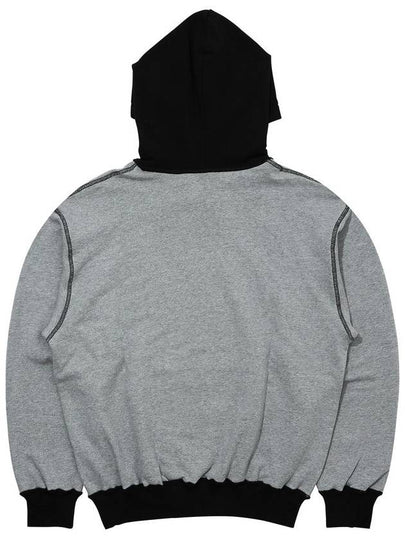 BIO WASHED STITCH REGULAR FIT HOODIE TWO TONE GRAY BLACK - DON’T ASK MY PLAN - BALAAN 2