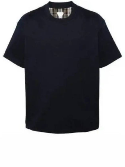 Reversible Cotton Short Sleeve T-Shirt Navy - BOTTEGA VENETA - BALAAN 2