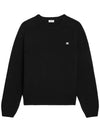 Triomphe crew neck wool cashmere knit top black - CELINE - BALAAN 2