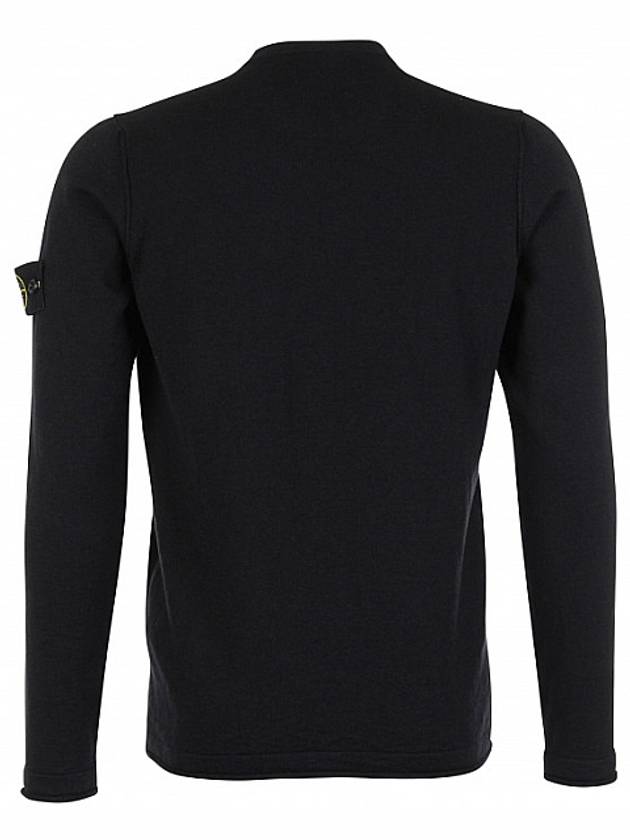 Wappen Patch Crew Neck Knit Top Black - STONE ISLAND - BALAAN 3