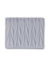 Matelasse Leather Half Wallet Pearl Grey - MIU MIU - BALAAN 4