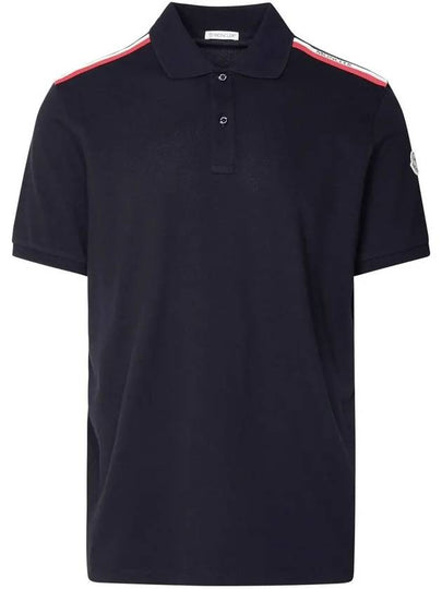 24SS Logo Polo TShirt Navy 8A000 20 89A16 77X - MONCLER - BALAAN 2