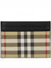 SANDON Vintage Check Card Wallet Beige - BURBERRY - BALAAN 2