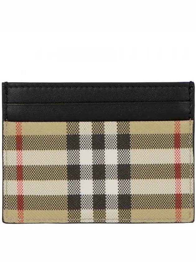 SANDON Vintage Check Card Wallet Beige - BURBERRY - BALAAN 2