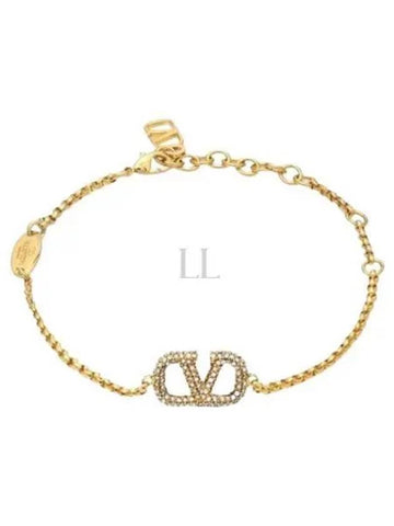 24 4W0J0F84 YCW MH5 4W2J0F84 Metal V Logo Signature Bracelet - VALENTINO - BALAAN 1