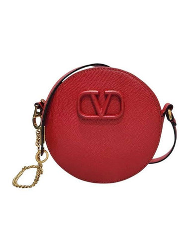 UW2P0U18RQR Red V logo round cross bag - VALENTINO - BALAAN 1