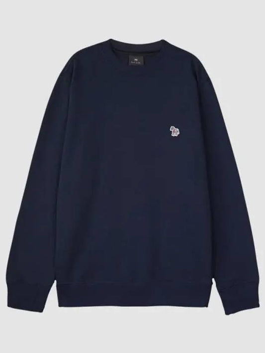 Zebra Patch Organic Cotton Sweatshirt Navy - PAUL SMITH - BALAAN 2