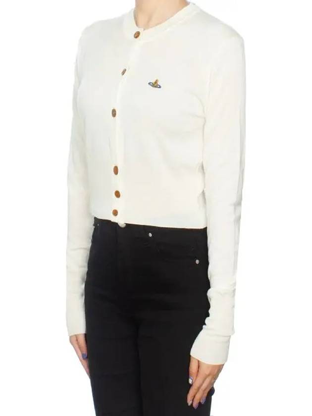 Bea Cropped Cardigan Cream - VIVIENNE WESTWOOD - BALAAN 3