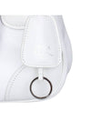 Moon Logo Re-Nylon Leather Tote Bag White - PRADA - BALAAN 10