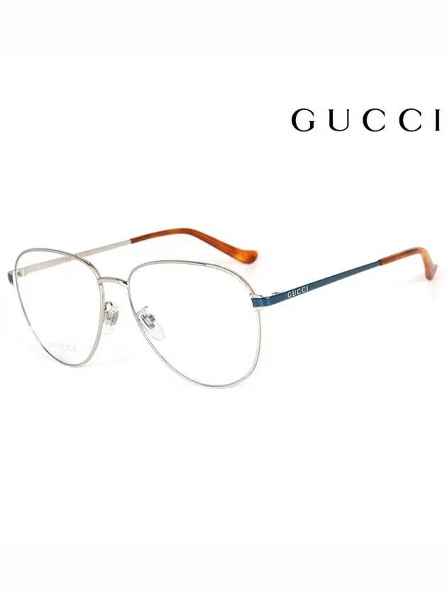 Eyewear Round Metal Glasses Silver - GUCCI - BALAAN.