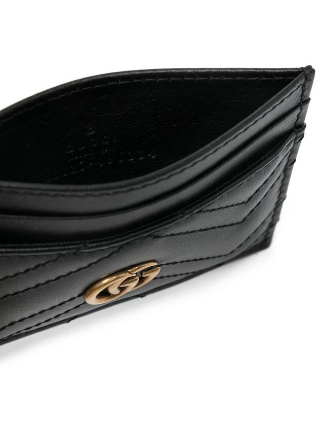 GG Marmont Matelasse 2 Tier Card Wallet Black - GUCCI - BALAAN 4