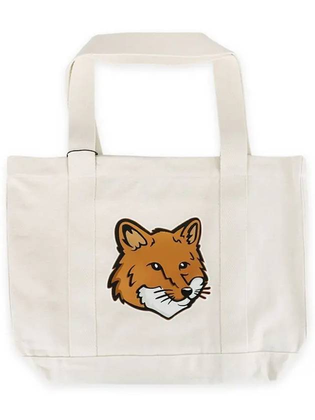 Fox Head Print Tote Bag Ecru - MAISON KITSUNE - BALAAN 2