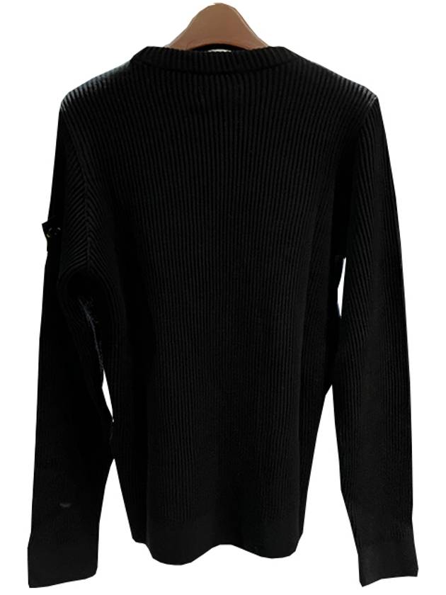 Kids Wappen Patch Wool Rib Knit Sweater Black 7716510A3 V0029 - STONE ISLAND - BALAAN 3