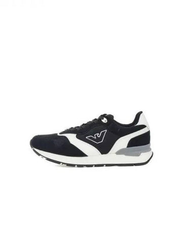 Men s Eagle Embroidered Sneakers Navy 271189 - EMPORIO ARMANI - BALAAN 1