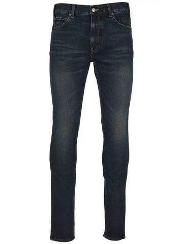 Knock Washed Jeans Skinny Jeans Blue - CELINE - BALAAN.