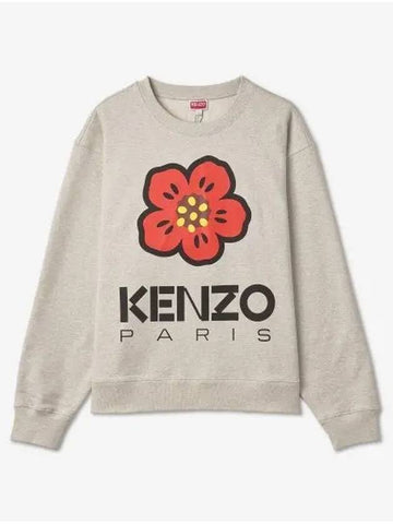 Balk Flower Sweatshirt Light Gray FD55SW4454ME093 - KENZO - BALAAN 1