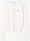 Bea Logo Cardigan Cream - VIVIENNE WESTWOOD - BALAAN 2