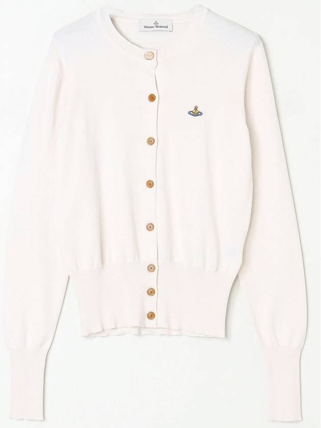 Bea Logo Cardigan Cream - VIVIENNE WESTWOOD - BALAAN 2