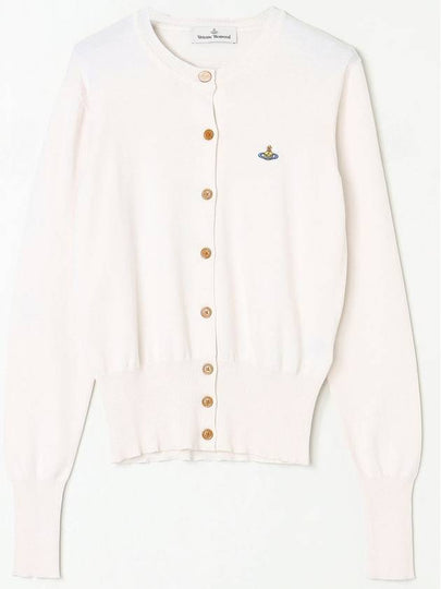 Bea Logo Cardigan Cream - VIVIENNE WESTWOOD - BALAAN 2