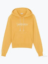 Logo Print Cotton Hoodie Yellow - SAINT LAURENT - BALAAN 2