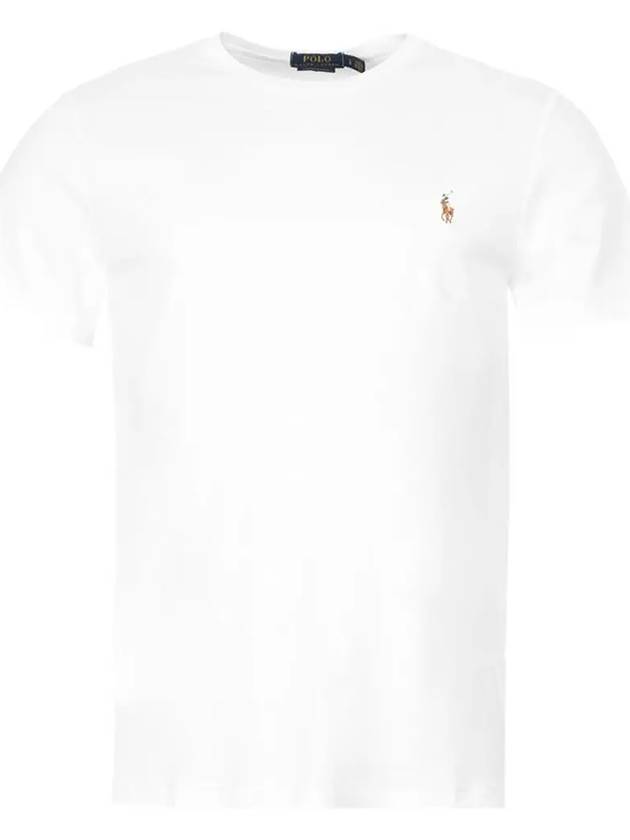 Embroidered Logo Pony Short Sleeve T-Shirt White - POLO RALPH LAUREN - BALAAN 3